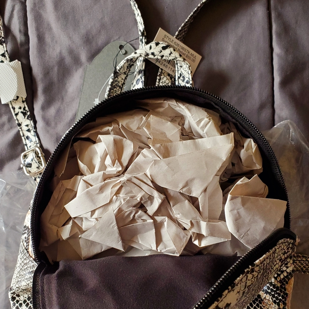 Brand: T-shirt & Jeans Snake Print Mini Backpack - Picture 2 of 4